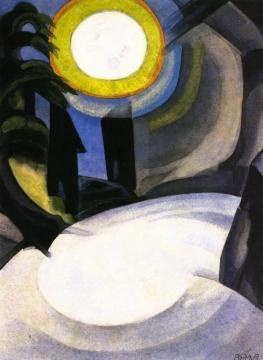 Silver Moon Artwork by Oscar Bluemner
