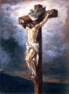 Christ on the Cross Artwork by Eugène Delacroix