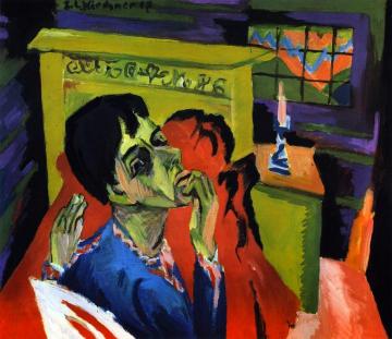 Selbstbildnis als Kranker Artwork by Ernst Ludwig Kirchner