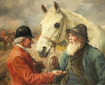 A Sporting Offer Artwork by Alfred William Strutt