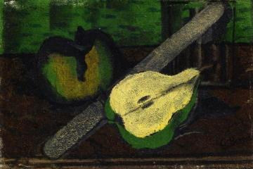 Pear, Apple and Knife Artwork by Georges Braque