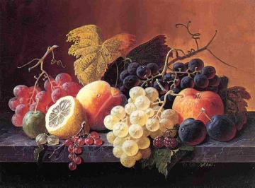 Still Life with Fruit Artwork by Severin Roesen