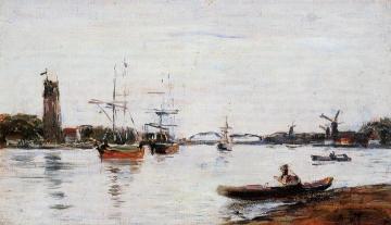 La Meuse at Dordrecht Artwork by Eugène-Louis Boudin