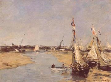Trouville at Low Tide Artwork by Eugène-Louis Boudin