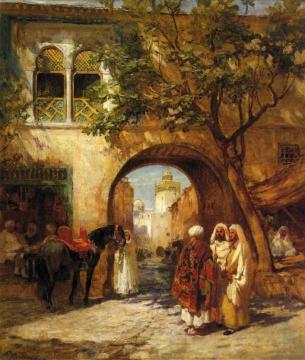 By the City Gate Artwork by Frederick Arthur Bridgman