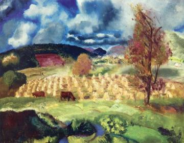 Cornfield and Harvest Artwork by George Wesley Bellows