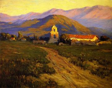 Sunrise, Mission At Pala Near San Luis Rey Artwork by Benjamin Chambers Brown