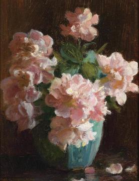 Pink roses Artwork by Charles Courtney Curran