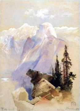 Half Dome, Yosemite Artwork by Thomas Moran