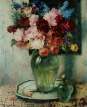 Vase De Fleurs Artwork by Fernand Toussaint
