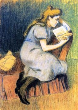 Girl with Blond Hair Artwork by Federico Zandomeneghi