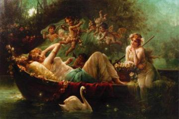 The Enchanted Boat Ride Artwork by Hans Zatzka