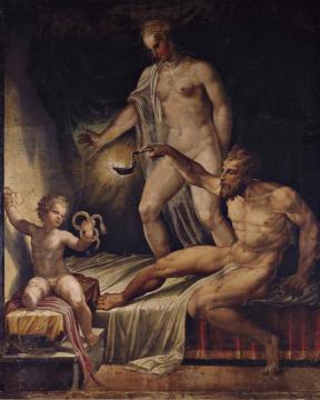 Hercules and the Serpents Artwork by Niccolo dell' Abbate