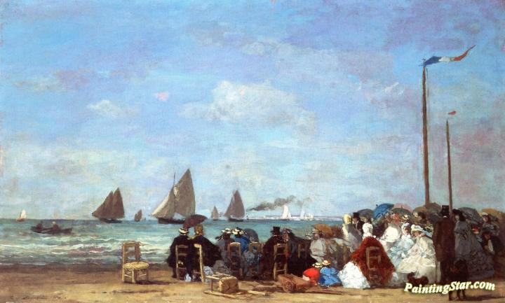 Beach at Trouville Artwork by Eugène-Louis Boudin