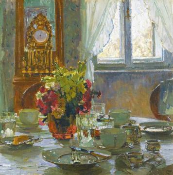 The Breakfast Table Artwork by Carl Julius Rudolf Moll