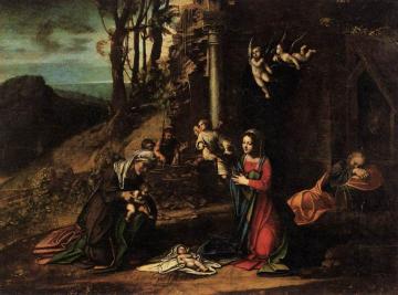 Nativity Artwork by Correggio