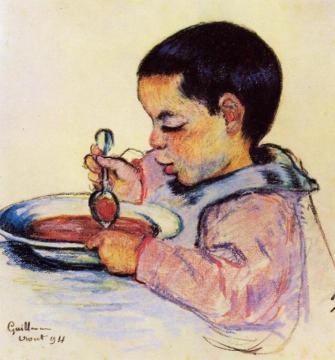 Child Eating Soup Artwork by Armand Guillaumin