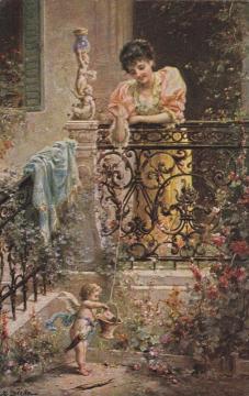 Love's Messenger Artwork by Hans Zatzka