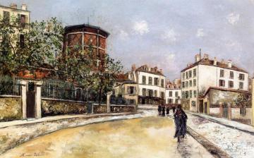 The Old Reservoir in Montmartre, Place Jean-Baptiste Clement Artwork by Maurice Utrillo