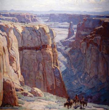 Blue Canyon Artwork by Edgar Alwyn Payne