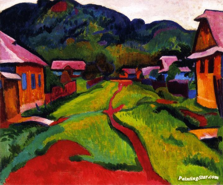 The Veresvíz Street in Nagybánya Artwork by Géza Bornemisza