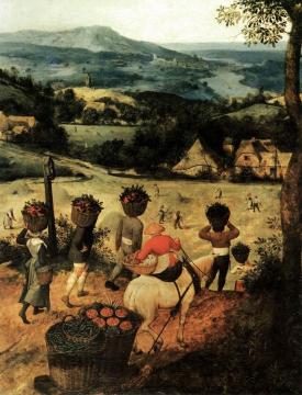 Haymaking (detail) Artwork by Pieter Bruegel the Elder