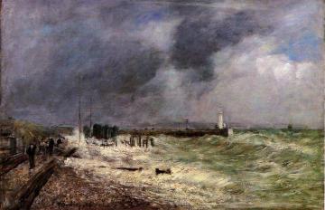 Le Havre: A Gust of Wind at Frascati Artwork by Eugène-Louis Boudin