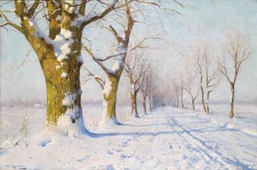 A Sunny Winter's Day Artwork by Walter Moras
