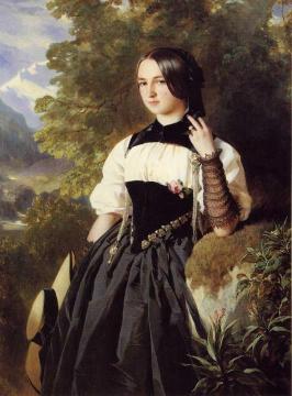 A Swiss Girl from Interlaken Artwork by Franz Xavier Winterhalter