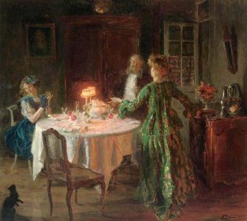 The Dinner Party Artwork by Jules-Alexandre Grun