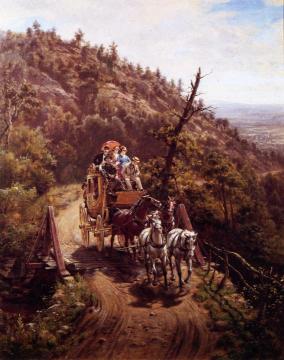 Stagecoach Artwork by Edward Lamson Henry