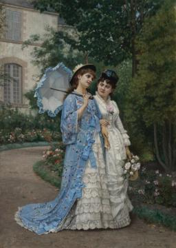 A Garden Stroll Artwork by Auguste Toulmouche