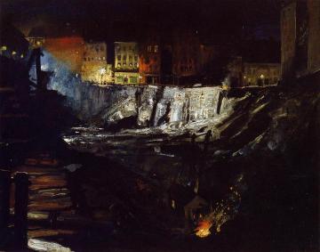 Excavation at Night Artwork by George Wesley Bellows
