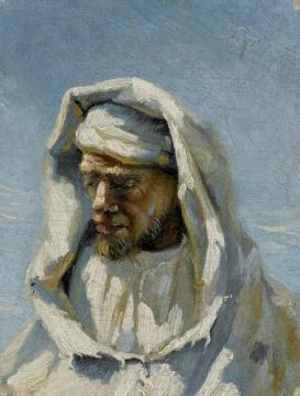 Portrait Of A Bedouin (bildnis Eines Beduinen) Artwork by Frank Buchser