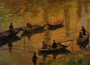 Anglers on the Seine at Poissy Artwork by Claude Oscar Monet