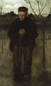 Douwe With Spade Artwork by Jan Mankes