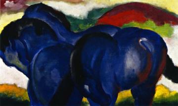 The Little Blue Horses Artwork by Franz Marc