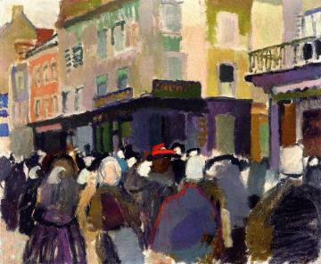 The Market at Falaise Artwork by Raoul Dufy