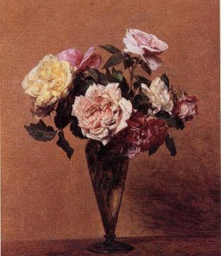 Roses in a Vase Artwork by Henri Fantin-Latour