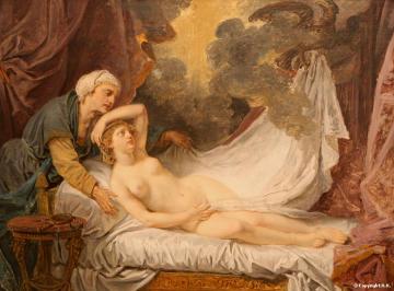 Aegina Visited by Jupiter Artwork by Jean-Baptiste Greuze