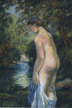 Young bathers by the river Artwork by Henri Lebasque
