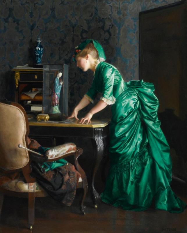 The Green Dress, 1914 Artwork by William Mcgregor Paxton