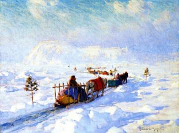 The Ice Bridge, Quebec Artwork by Clarence Gagnon