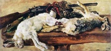 Still Life. Two Hares Artwork by Pyotr Konchalovsky