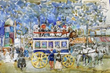 The Paris Omnibus Artwork by Maurice Prendergast
