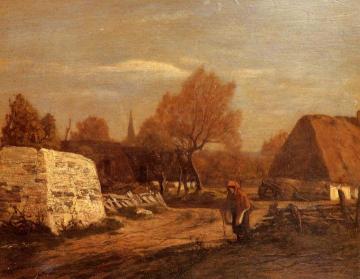 Farm near Quimper Artwork by Eugène-Louis Boudin