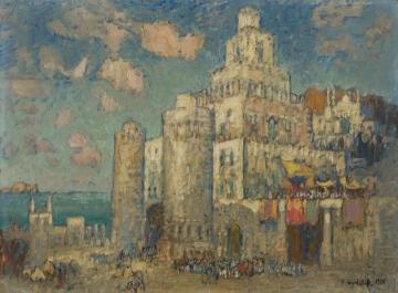 Oriental Town Artwork by Konstantin Gorbatov