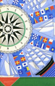 Marine Handkerchief Artwork by Raoul Dufy