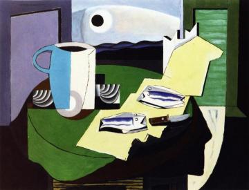Still LIfe with Fish Artwork by Louis Marcoussis