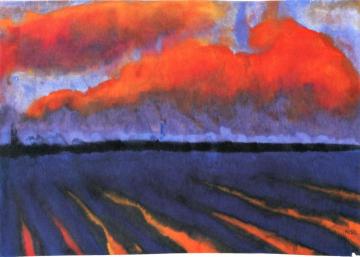 Evening Landscape North Frisia Artwork by Emil Nolde